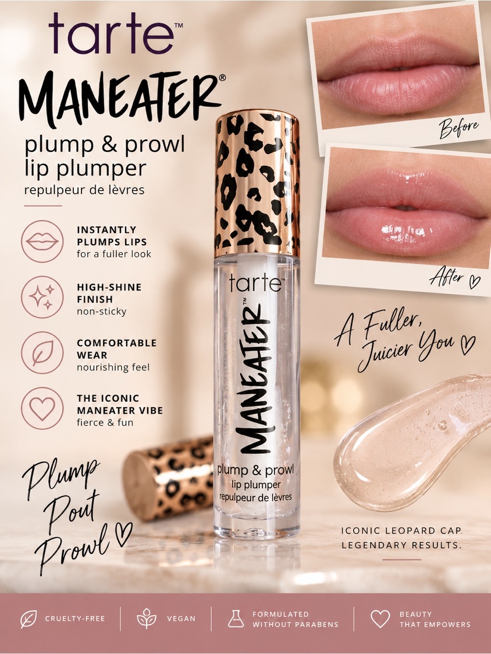 tarte Maneater Plump & Prowl Lip Plumper — Clear